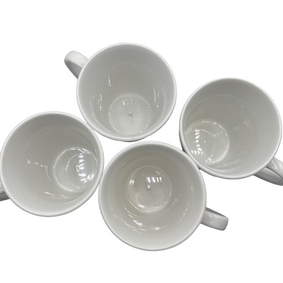 Gibson Home Coffee Tea Mug Set of 4 Christmas Snowflake Red White Festive Table - Picture 6 of 7